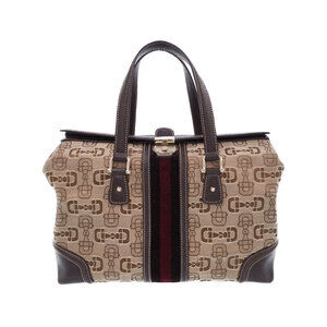 GUCCI Sherry Line Horsebit Boston Bag Handbag